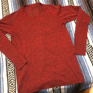 Lululemon Swiftly Tech Long Sleeve Deep Red W’s 10